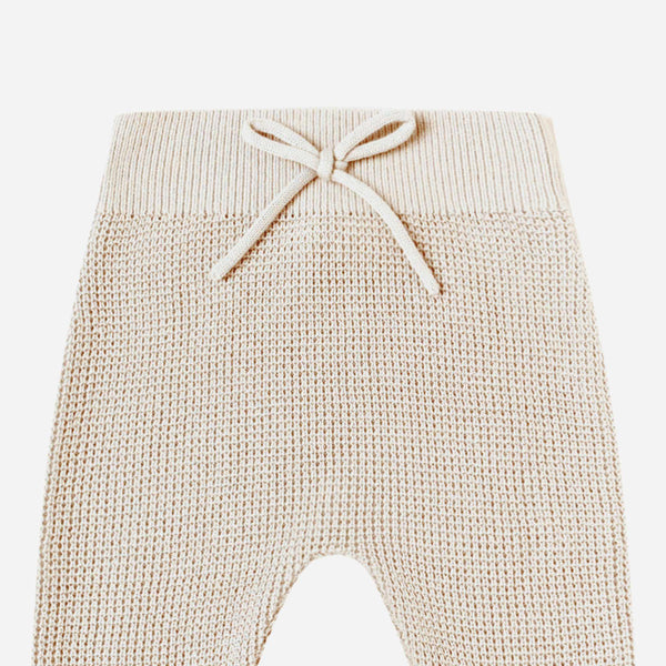 Quincy Mae - Footed Knit Pant - Oat