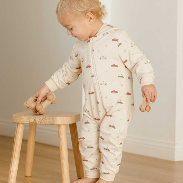 Quincy Mae - Hooded Jumpsuit - Cars