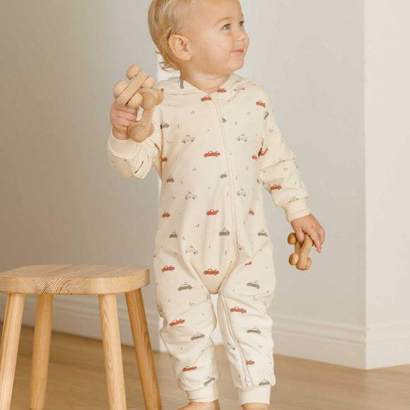 Quincy Mae - Hooded Jumpsuit - Cars