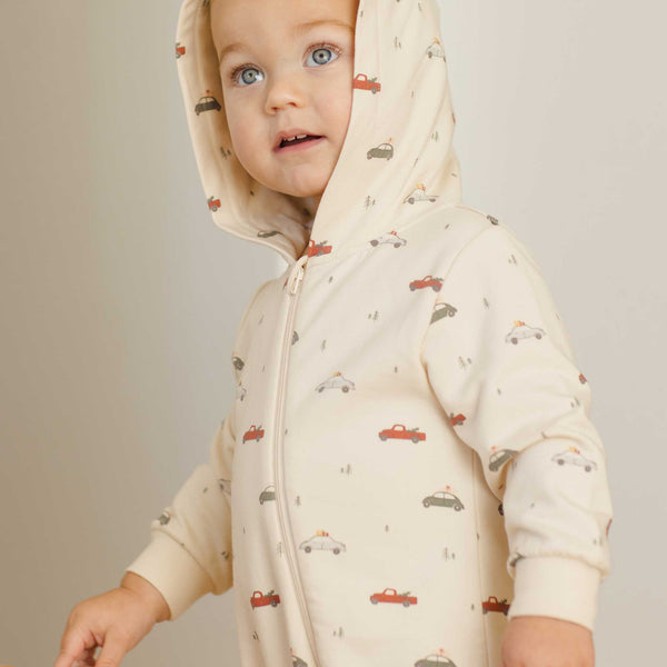 Quincy Mae - Hooded Jumpsuit - Cars
