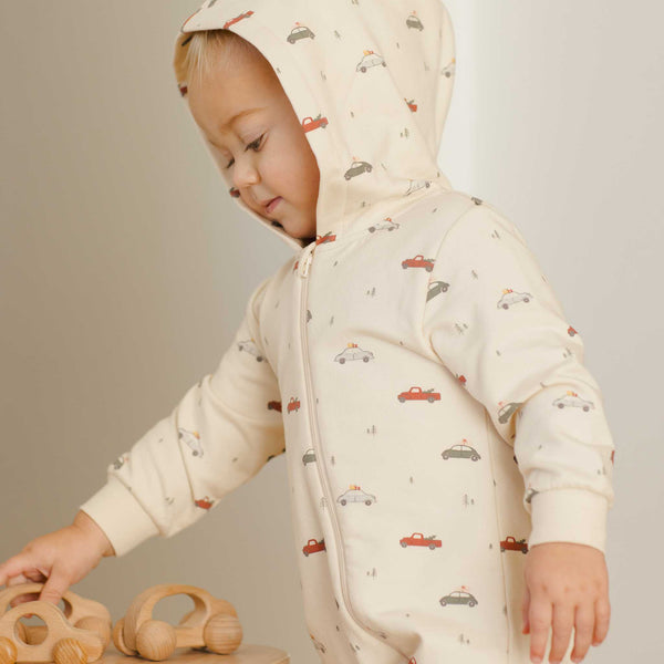 Quincy Mae - Hooded Jumpsuit - Cars
