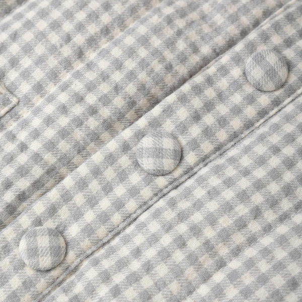 Quincy Mae - Hooded Woven Jacket - Blue Gingham
