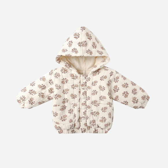 Quincy Mae - Hooded Woven Jacket - Daylily