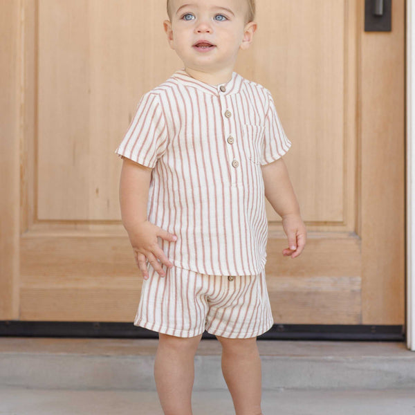 Quincy Mae - Jaxson Shirt - Vintage Stripe