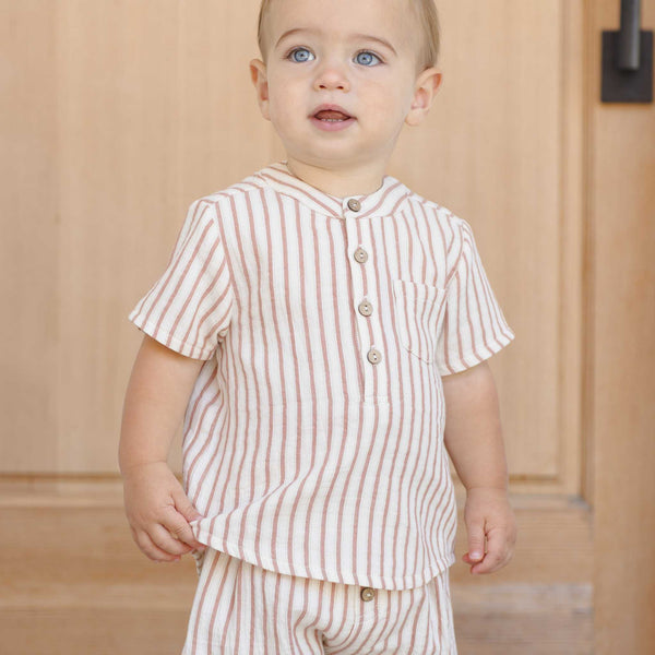 Quincy Mae - Jaxson Shirt - Vintage Stripe