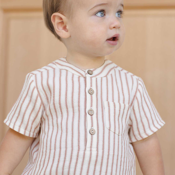 Quincy Mae - Jaxson Shirt - Vintage Stripe