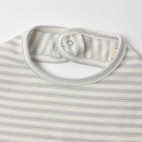 Quincy Mae -  Jersey Snap Bib, 2-Pack - Sheep, Cloud Stripe