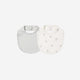 Quincy Mae -  Jersey Snap Bib, 2-Pack - Sheep, Cloud Stripe