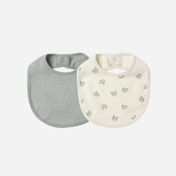 Quincy Mae - Jersey Snap Bib, 2 Pack - Bears