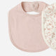 Quincy Mae - Jersey Snap Bib, 2 Pack - French Garden, Rose Micro Stripe