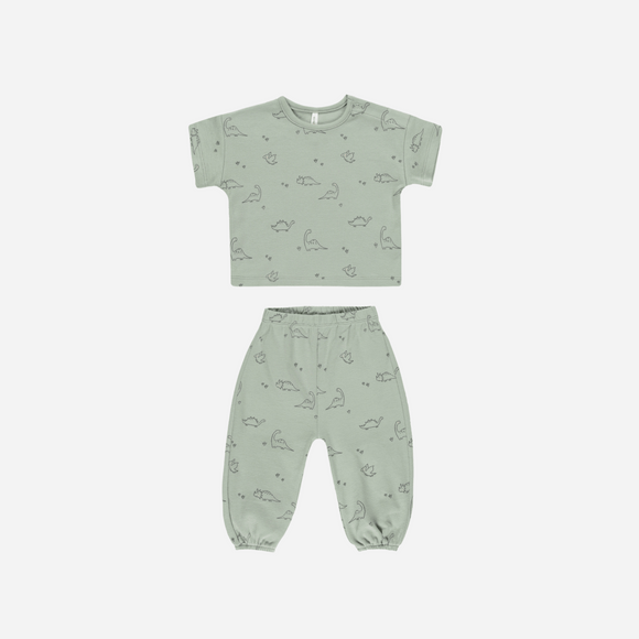 Quincy Mae - Jersey Tee + Pant Set - Dino