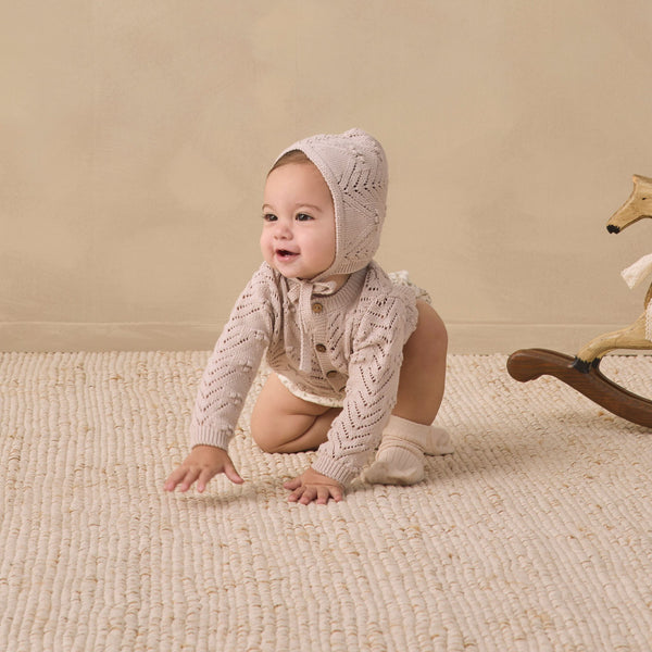 Quincy Mae - Knit Bonnet - Lilac Mist