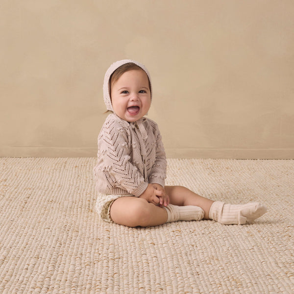 Quincy Mae - Knit Bonnet - Lilac Mist