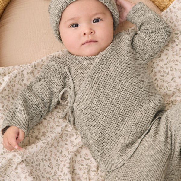 Quincy Mae - Knit Wrap Top - Laurel