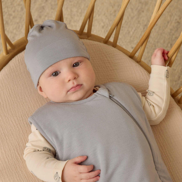 Quincy Mae - Knotted Baby Hat - Steel Blue