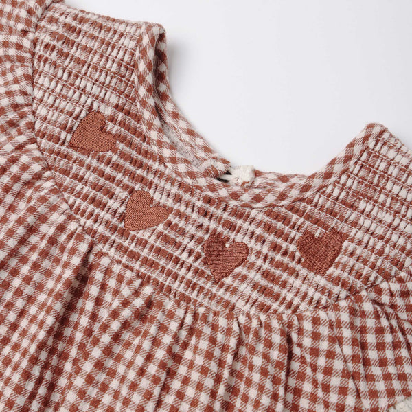 Quincy Mae  - Lenore Romper - Red Gingham