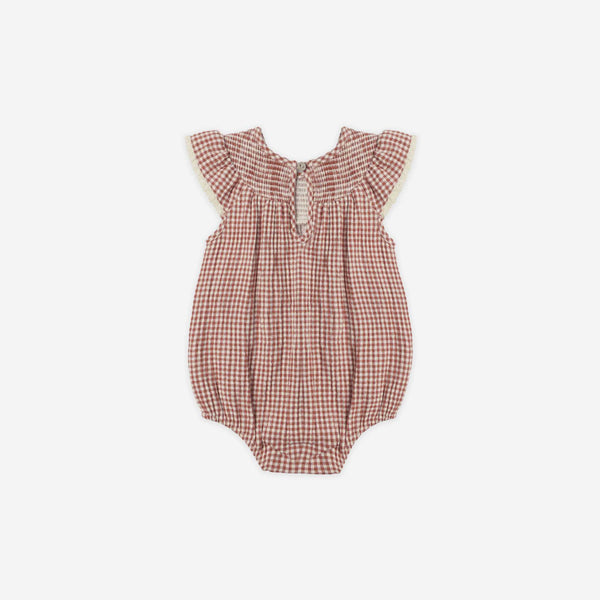Quincy Mae - Lenore Romper - Red Gingham