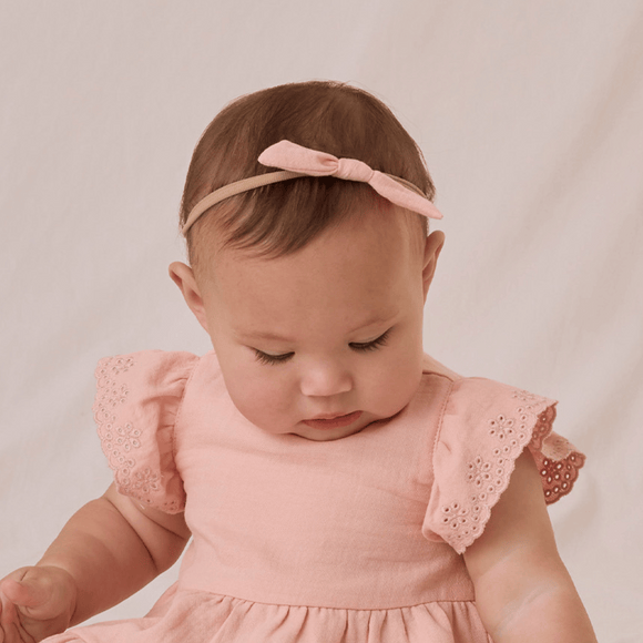 Quincy Mae - Little Knot Headband - Melon / Beige