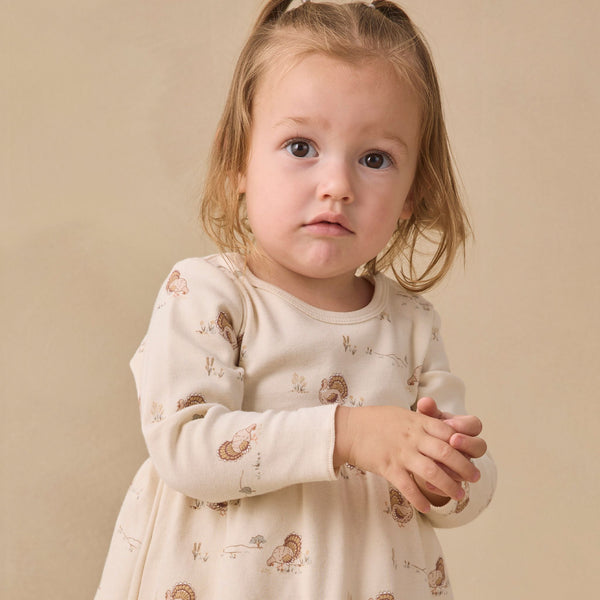 Quincy Mae - Long Sleeve Baby Dress - Turkey