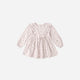 Quincy Mae - Long Sleeve Ruffle V Dress - Heart Ditsy