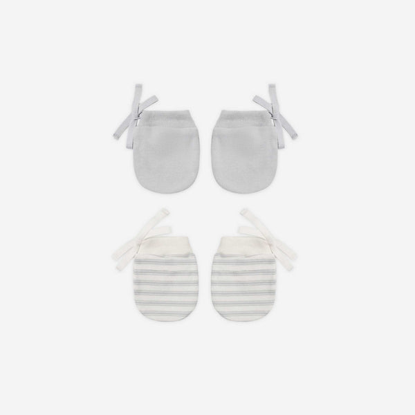 Quincy Mae - No Scratch Mittens, Set of 2 Cloud Stripe, Cloud