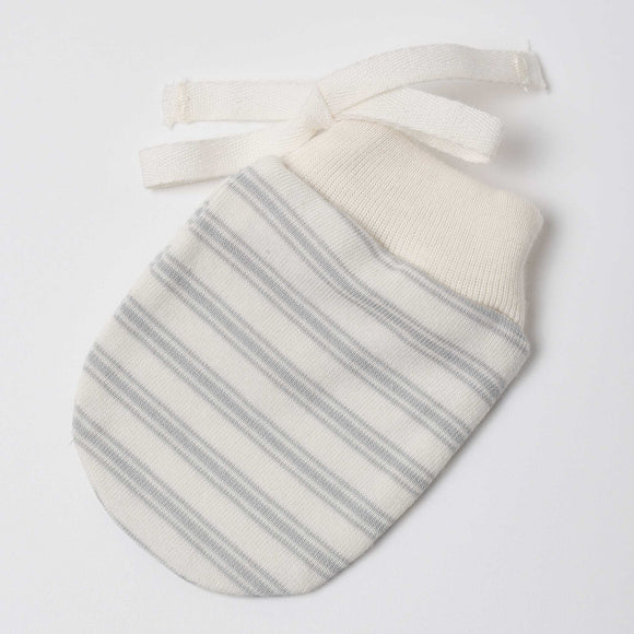 Quincy Mae - No Scratch Mittens, Set of 2 Cloud Stripe, Cloud