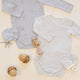 Quincy Mae - No Scratch Mittens, Set of 2 Cloud Stripe, Cloud