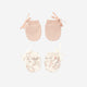 Quincy Mae - No Scratch Mittens, Set of 2 Floral Vine, Dusty Rose