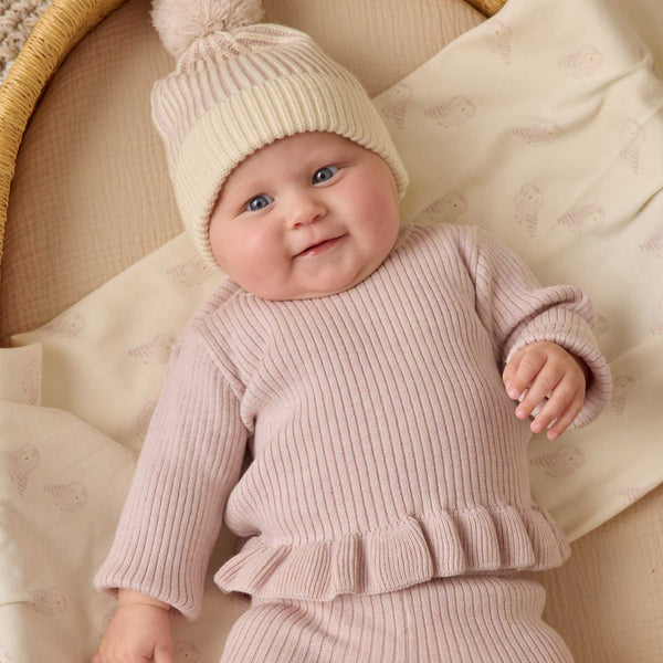 Quincy Mae - Organic Swaddle Blanket - Snow Owl 