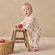 Quincy Mae - Pocketed Woven Jumpsuit - Apples