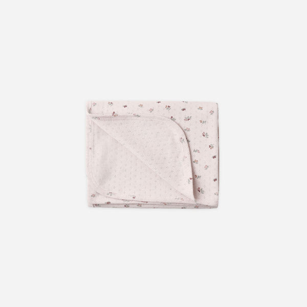 Quincy Mae - Pointelle Baby Blanket - Heart Ditsy