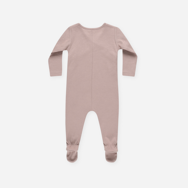 Quincy Mae - Pointelle Wrap Footie - Mauve