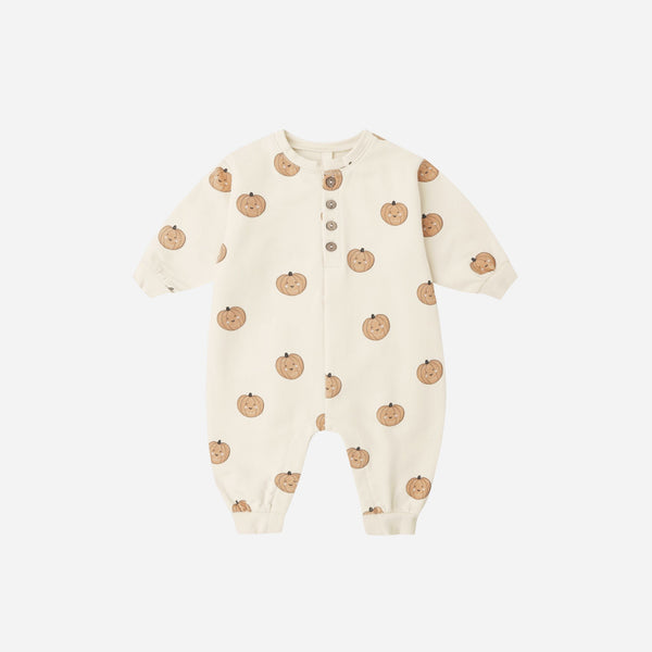 Quincy Mae - Relaxed Fleece Jumpsuit - Pumpkins