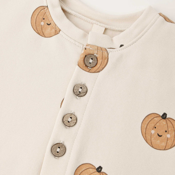 Quincy Mae - Relaxed Fleece Jumpsuit - Pumpkins