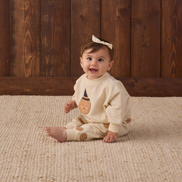 Quincy Mae - Relaxed Fleece Sweatpant - Pumpkins