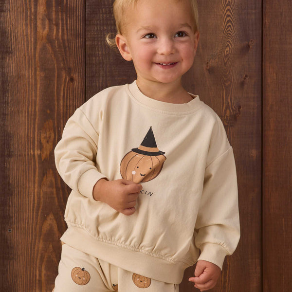 Quincy Mae - Relaxed Fleece Sweatshirt - Lil Pumpkin