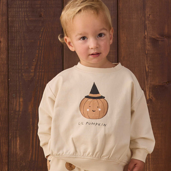 Quincy Mae - Relaxed Fleece Sweatshirt - Lil Pumpkin