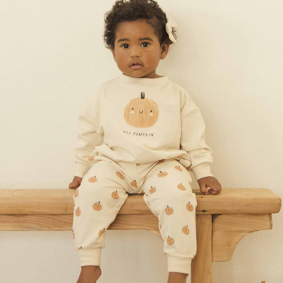 Quincy Mae - Relaxed Fleece Sweatshirt- Pumpkin