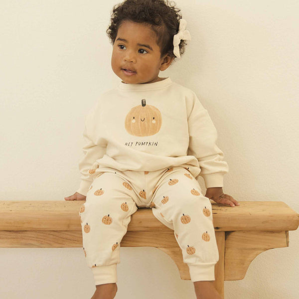 Quincy Mae - Relaxed Fleece Sweatshirt- Pumpkin