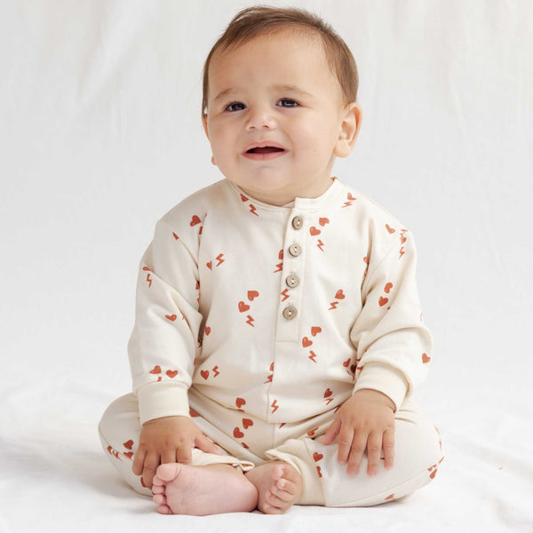 Quincy Mae  - Relaxed Jumpsuit - Electric Heart