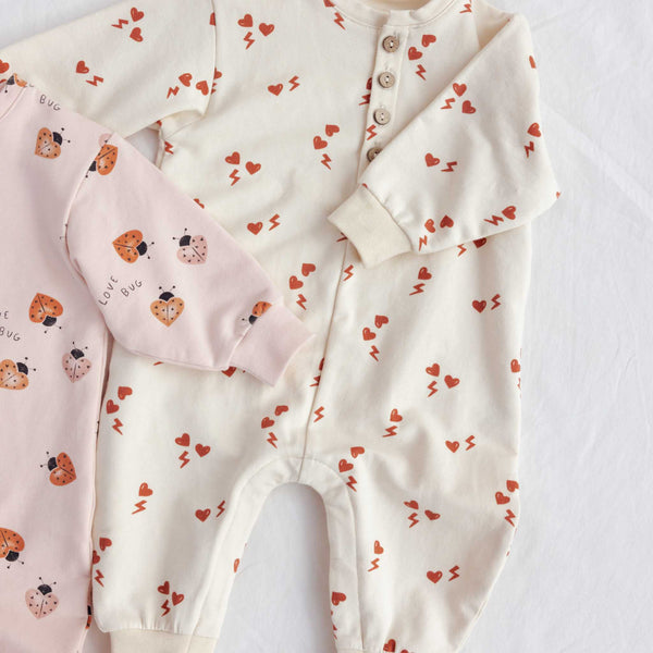 Quincy Mae  - Relaxed Jumpsuit - Electric Heart