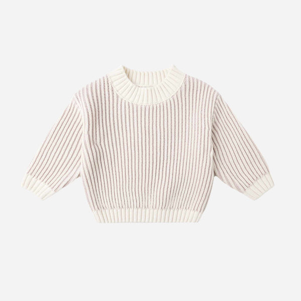 Quincy Mae - Relaxed Knit Sweater - Lilac