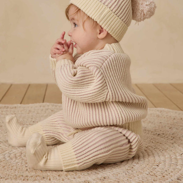 Quincy Mae - Relaxed Knit Sweater - Lilac
