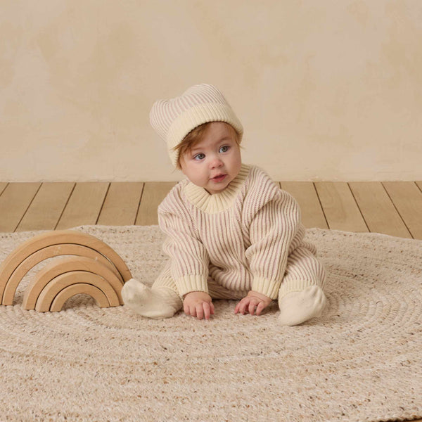 Quincy Mae - Relaxed Knit Sweater - Lilac