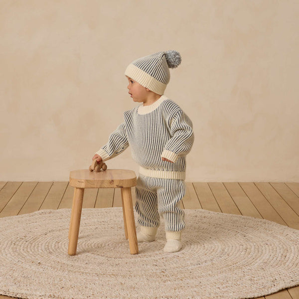 Quincy Mae - Relaxed Knit Sweater - Ocean
