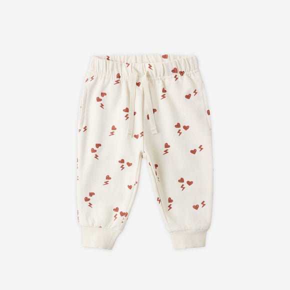 Quincy Mae  - Relaxed Sweatpant - Electric Heart