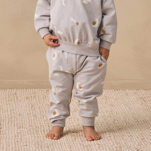 Quincy Mae - Relaxed Sweatpant Sky Friends