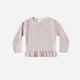 Quincy Mae - Rib Knit Peplum Top - Lilac