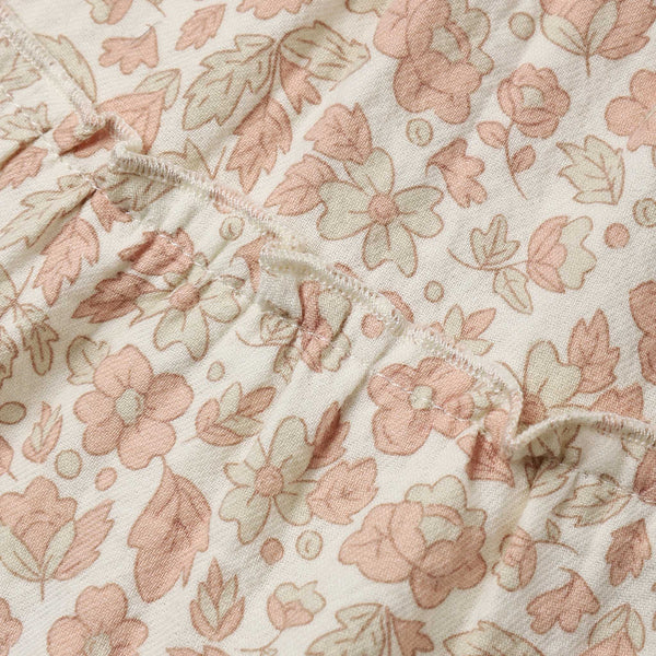 Quincy Mae - Ruffle Collar Button Dress Pink Blossom