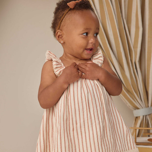 Quincy Mae - Ruffle Tank Dress - Vintage Stripe
